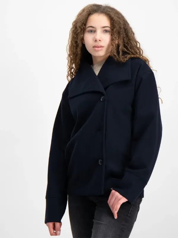 Gina Tricot Short Felt Jacket Blue