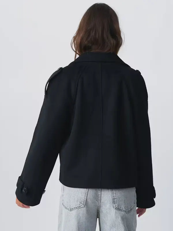 Gina Tricot Short Felt Trench Jacket