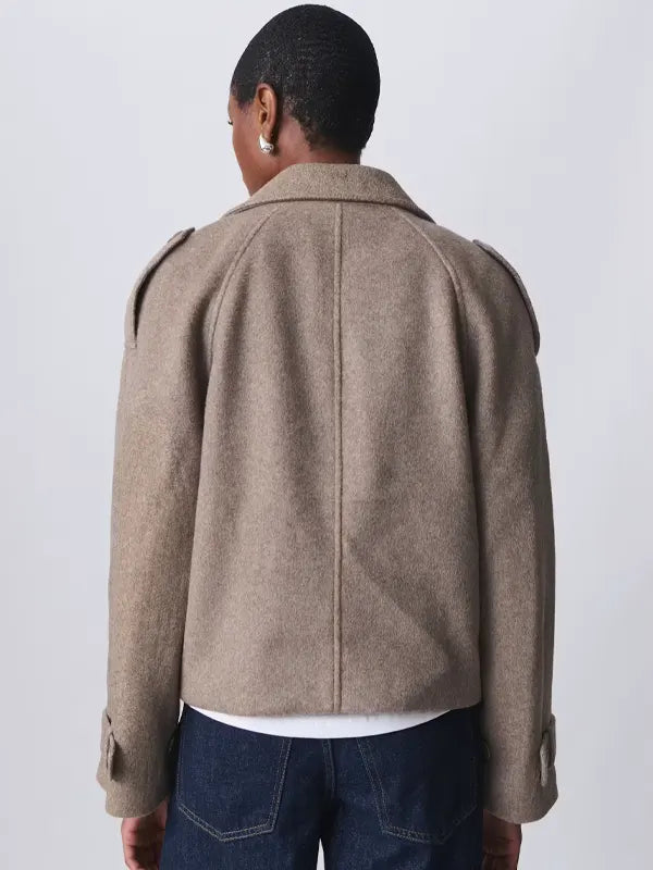 Gina Tricot Short Felt Trench Jacket