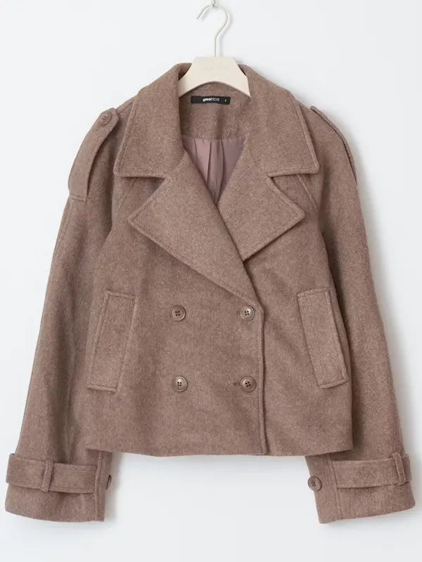 Gina Tricot Short Felt Trench Jacket