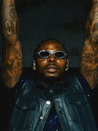 God We Trust Tour Asake Leather Vest