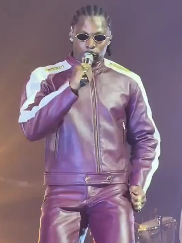 God We Trust Tour Asake Leather Jacket