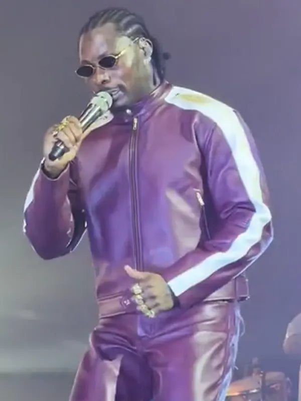 God We Trust Tour Asake Leather Jacket