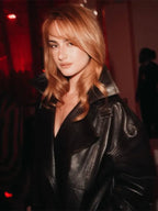 Grace Van Patten LFW 2026 Leather Jacket