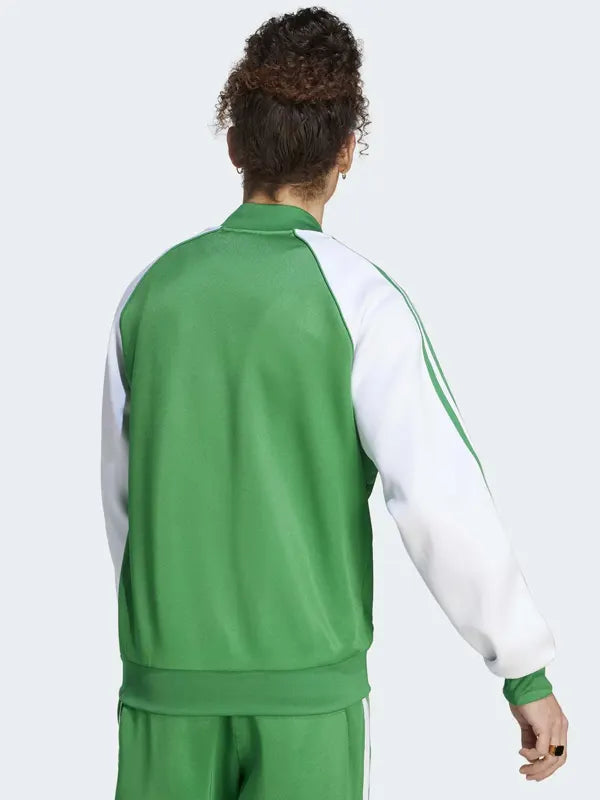 Green And White Adidas Track Jacket