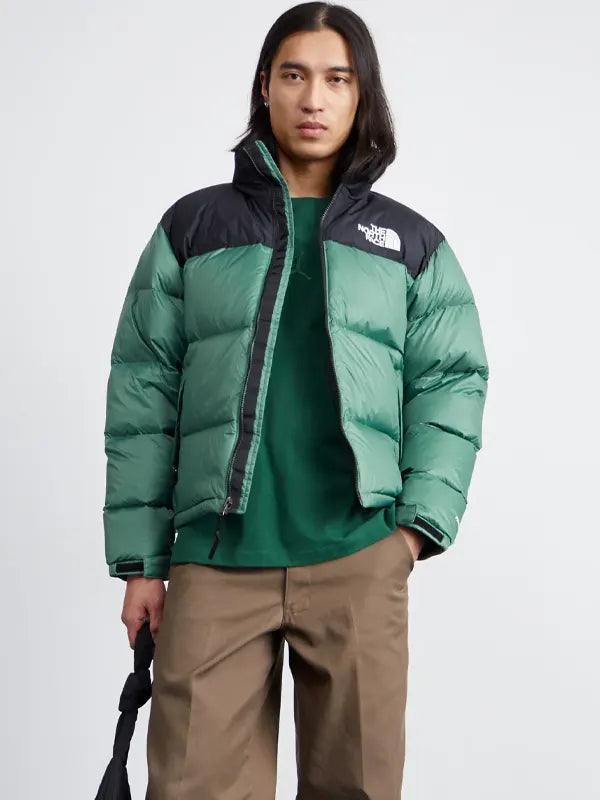 Green Black North Face Jacket