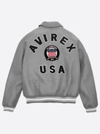 Grey Avirex Leather Jacket
