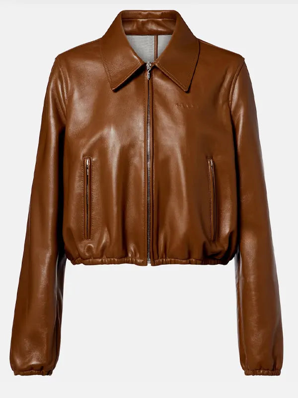 Gucci Cropped Leather JacGucci Cropped Leather Jacketket