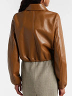Gucci Cropped Leather JacGucci Cropped Leather Jacketket
