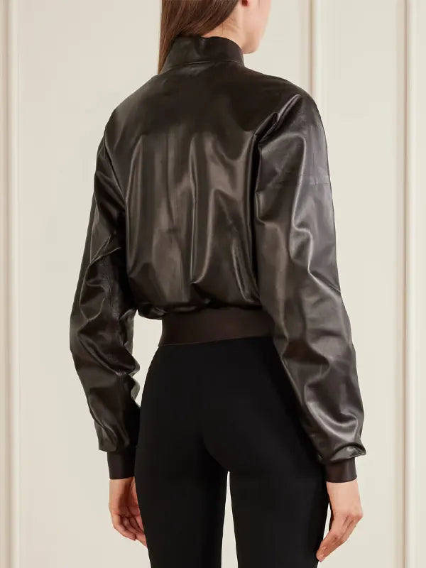 Gucci Cropped Leather JacGucci Cropped Leather Jacketket