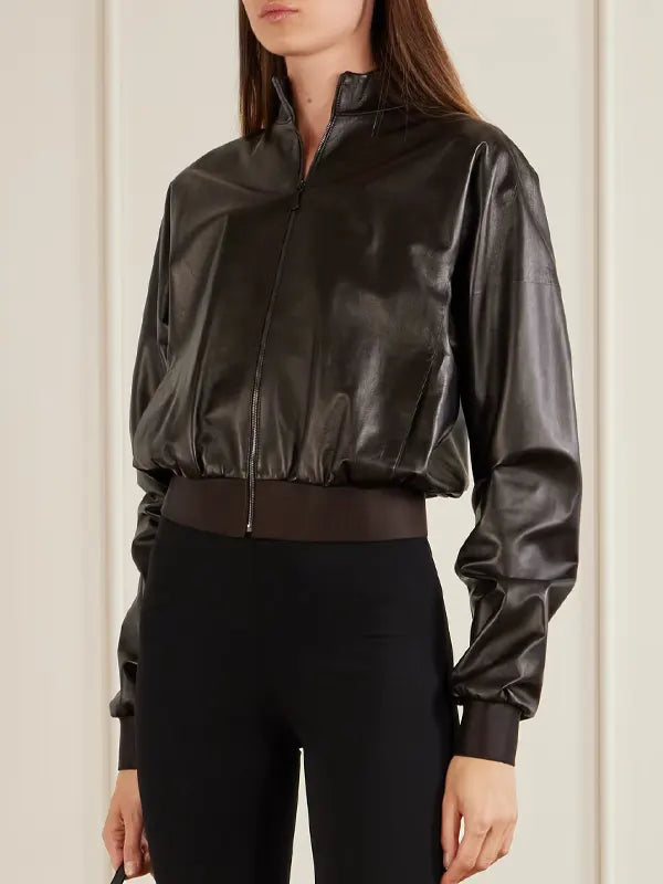 Gucci Cropped Leather JacGucci Cropped Leather Jacketket