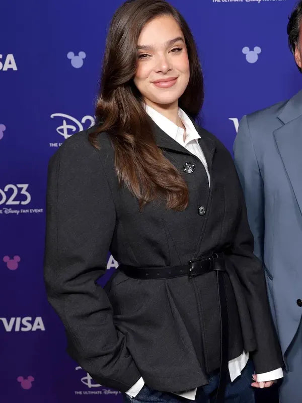 Hailee Steinfeld D23 Disney Event Black Peplum Jacket