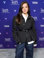 Hailee Steinfeld D23 Disney Event Black Peplum Jacket