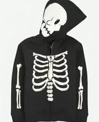 Black Skeleton Halloween Hoodie