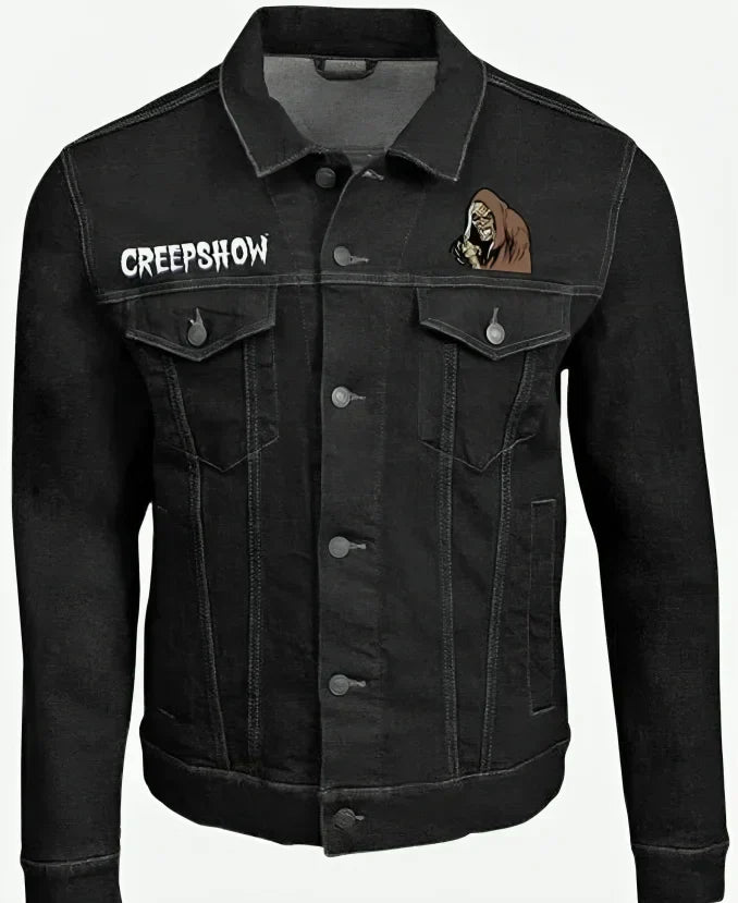 Halloween Creepshow Black Denim Jacket