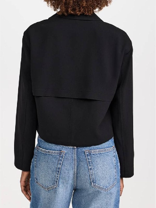 Ride or Die Hannah Waddingham Black Cropped Trench Coat