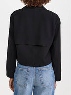 Ride or Die Hannah Waddingham Black Cropped Trench Coat