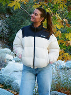 Heart on My Sleeve Puffer Jacket in Cream
