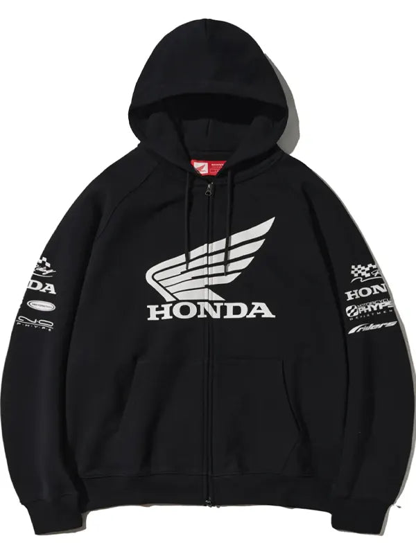 Honda Racing Hoodie Cap Zip-up Black