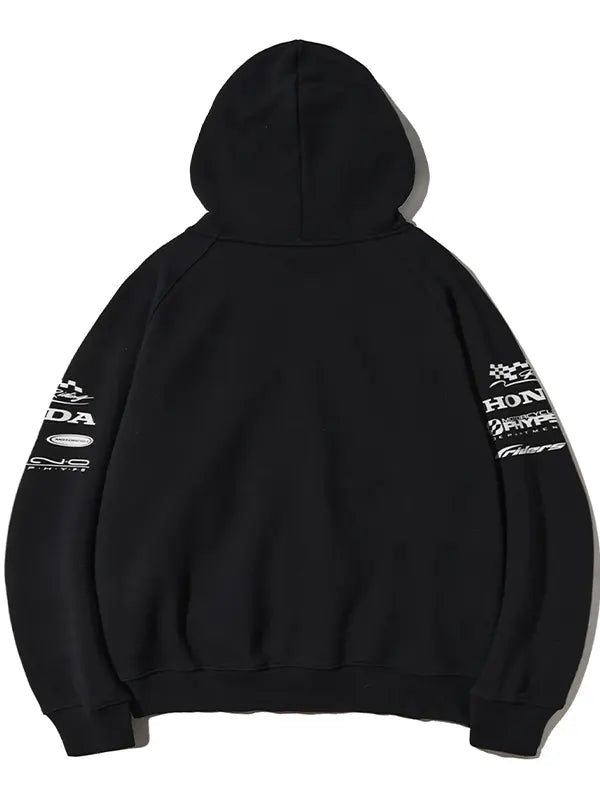 Honda Racing Hoodie Cap Zip-up Black