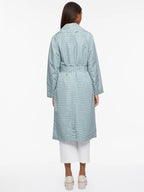 Houndstooth-Belted-Long-Rain-Coat-Back
