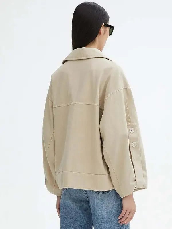 House Of Dagmar Aviator Jacket Beige