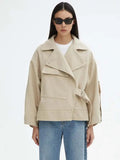 House Of Dagmar Aviator Jacket Beige