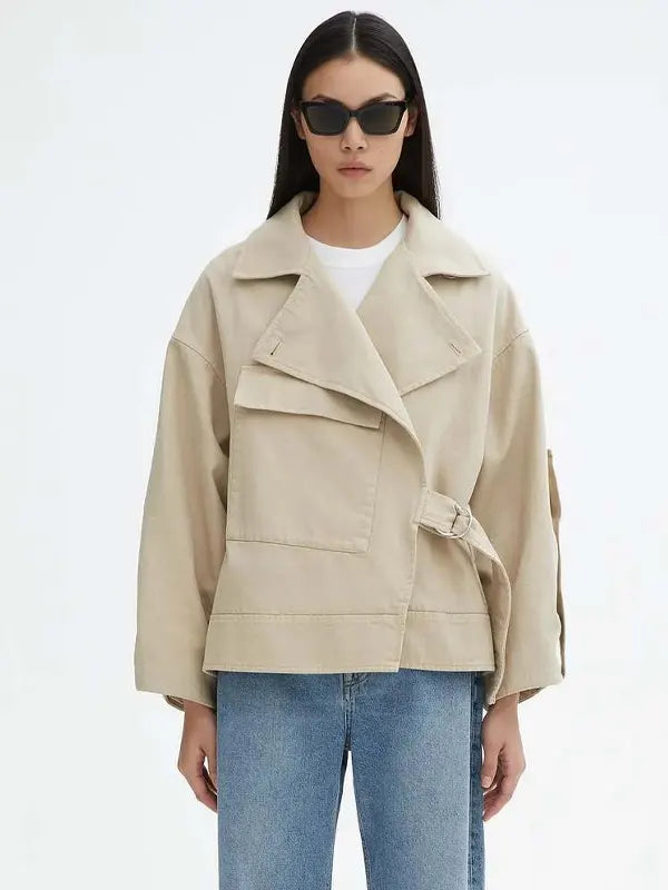 House Of Dagmar Aviator Jacket Beige