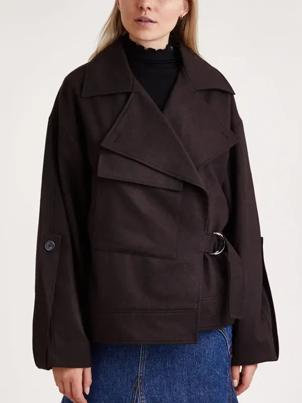 House Of Dagmar Aviator Wool Jacket