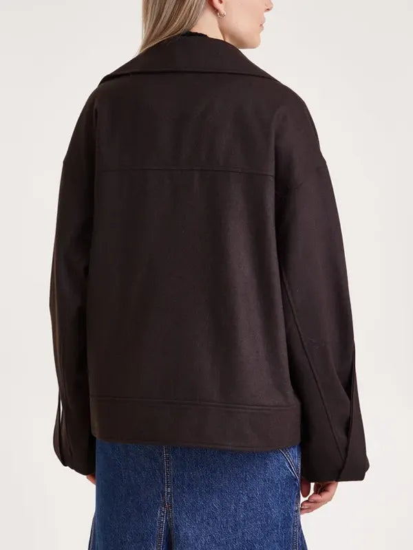 House Of Dagmar Aviator Wool Jacket