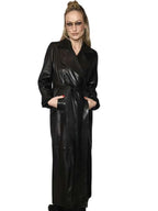 I Want Your Sex 2026 Olivia Wilde Black Leather Trench Coat