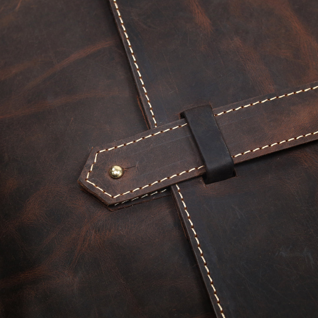 Corporate Pure Leather Vintage Bag, Brown Zing Apparel