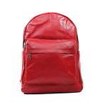 Premium Leather Office Backpack, Bright Red Zing Apparel