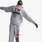 Grey I Love Spider Hoodie