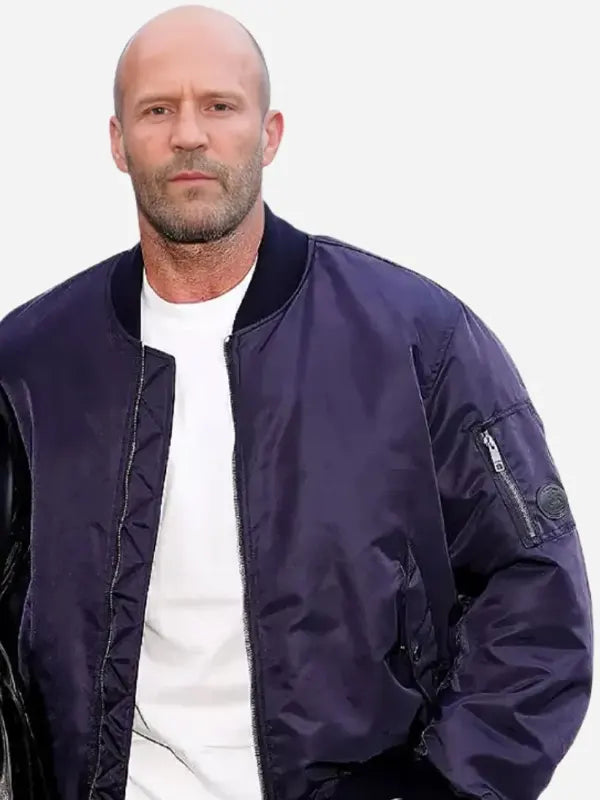 Jason Statham London FW Blue Bomber Jacket