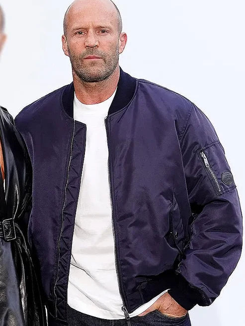 Jason Statham London FW Blue Bomber Jacket