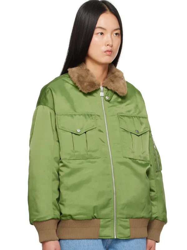 Jordan Green Bomber Jacket