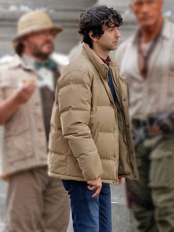 Jumanji Open World 2026 Alex Wolff Beige Puffer Jacket