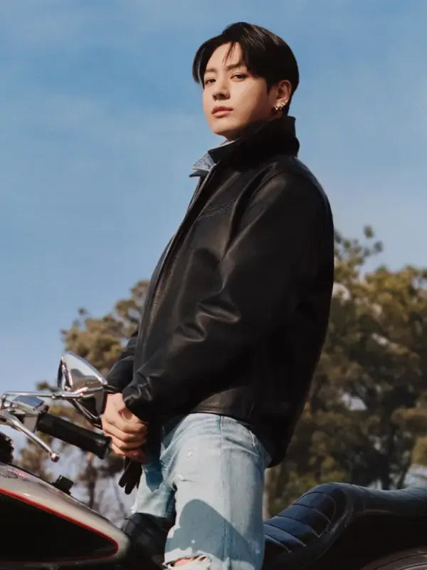 Jungkook Calvin Klein Leather Jacket