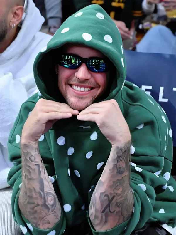 Magic vs Lakers 2026 Justin Bieber Green Polka Dot Hoodie