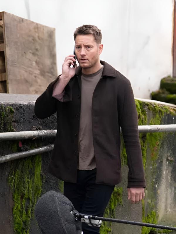 Justin Hartley Tracker S03 Brown Wool Jacket