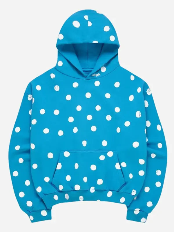 Justin Bieber Skylrk Spot Blue Polka Dot Hoodie