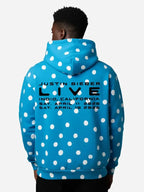 Justin Bieber Skylrk Spot Blue Polka Dot Hoodie