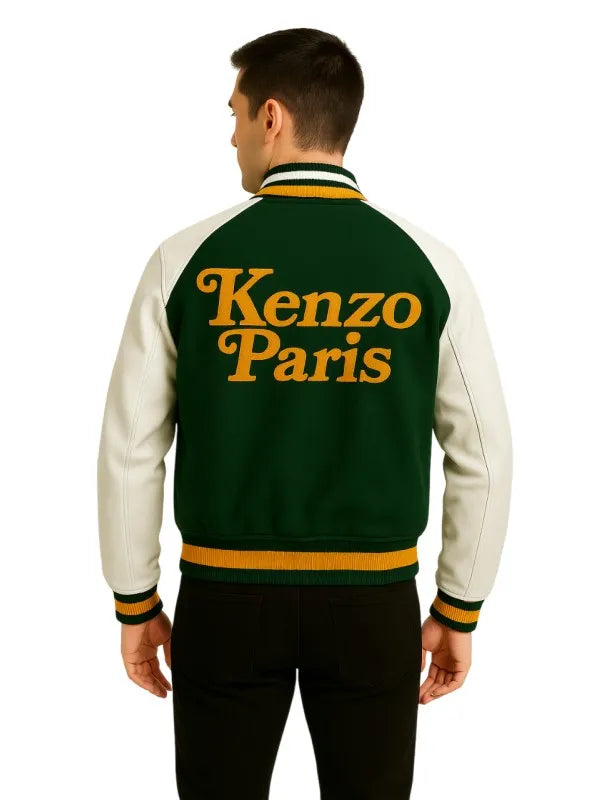 Kenzo Paris Bomber Jacket Green - Embroidery