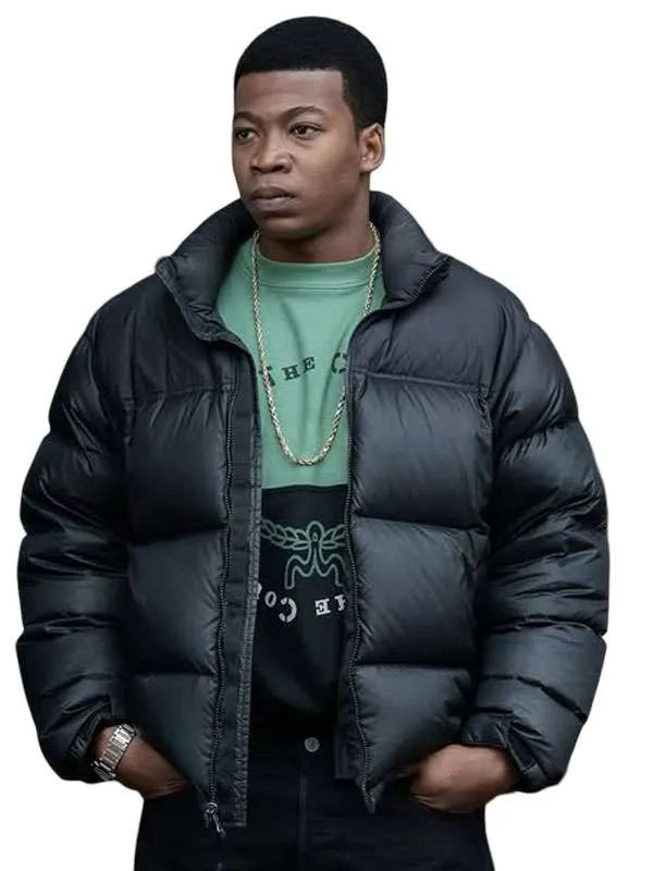 Power Book III Raising Kanan S05 Kanan Stark Black Puffer Jacket