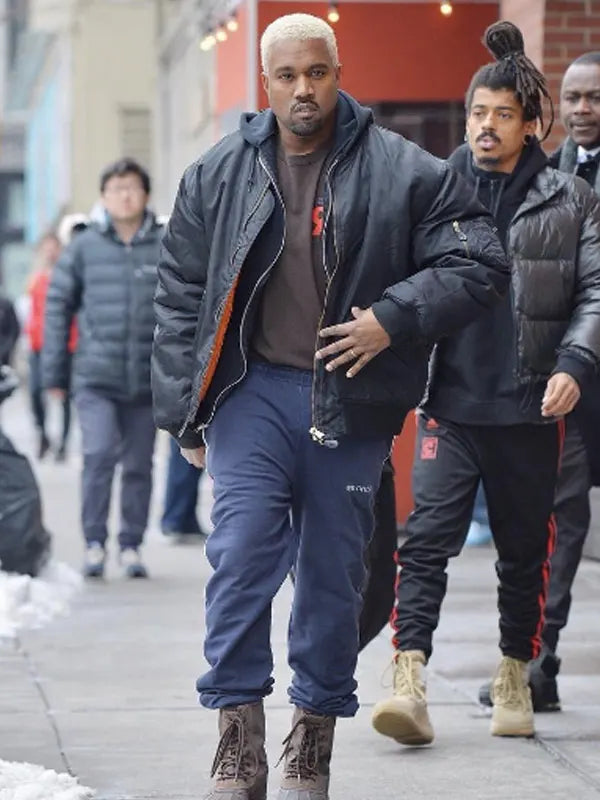 Kanye West Black Bomber Jacket