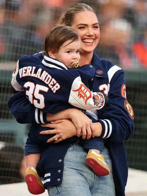 Kate Upton Astros Blue Varsity Jacket