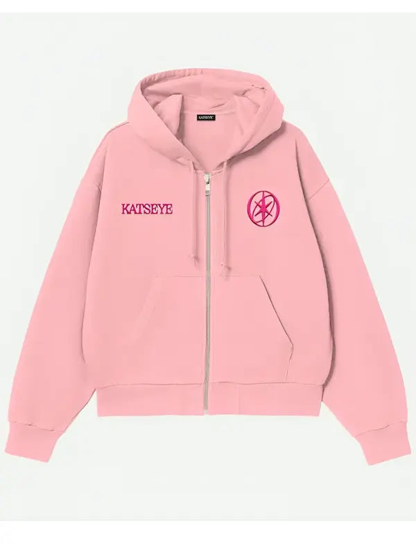 Katseye Desert 2026 Pink Zip-up Hoodie