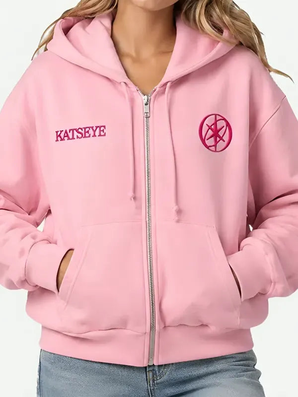Katseye Desert 2026 Pink Zip-up Hoodie