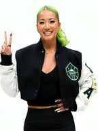 Kayce Kirihara Seattle Storm Cropped Varsity Jacket